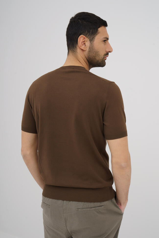 T-shirt in maglia in cotone ESSENTIAL - Ferrante | img vers.1300x/