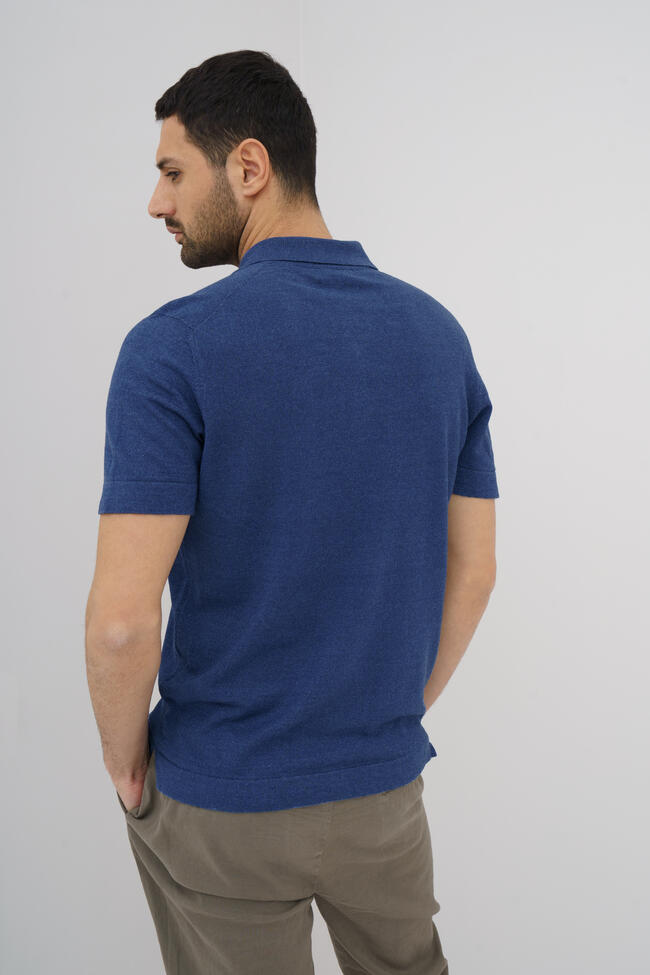 Polo in Lino e cotone ROYAL RED - Ferrante | img vers.1300x/
