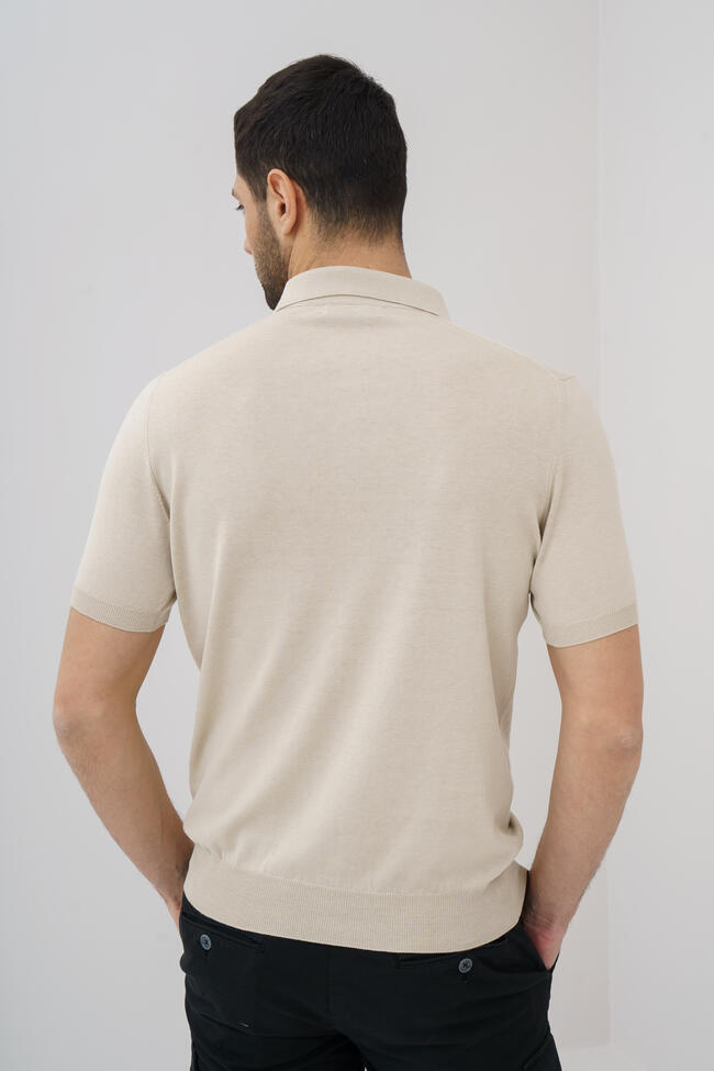 Polo in maglia in seta e cotone ROYAL RED - Ferrante | img vers.1300x/