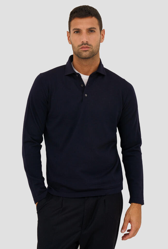 Polo in maglia con collo a camicia da Uomo Modello POLO Collezione ESSENTIAL Ferrante