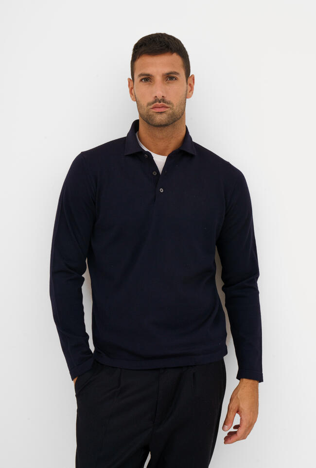 Polo in maglia con collo a camicia ESSENTIAL - Ferrante | img vers.1300x/