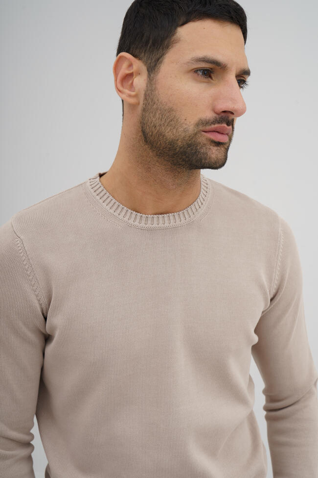 Girocollo in cotone tinto in capo ESSENTIAL - Ferrante | img vers.1300x/