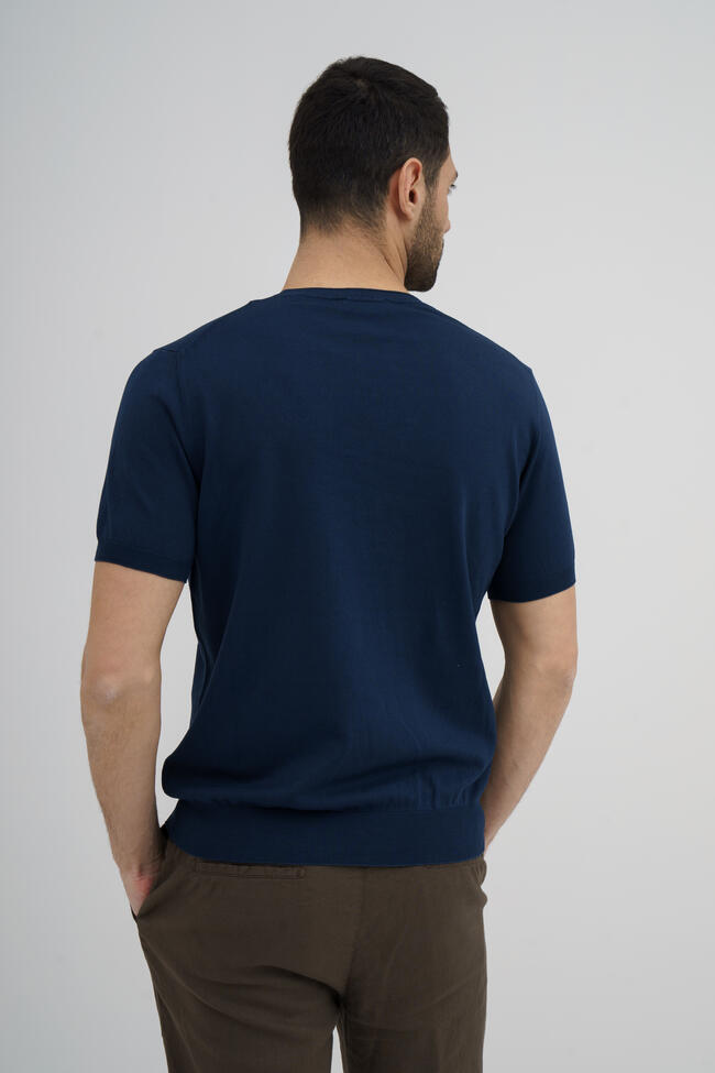 T-shirt in maglia in cotone ESSENTIAL - Ferrante | img vers.1300x/