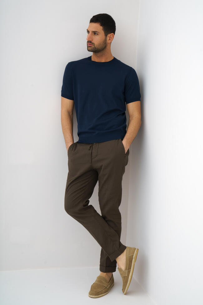 T-shirt in maglia in cotone ESSENTIAL - Ferrante | img vers.1300x/
