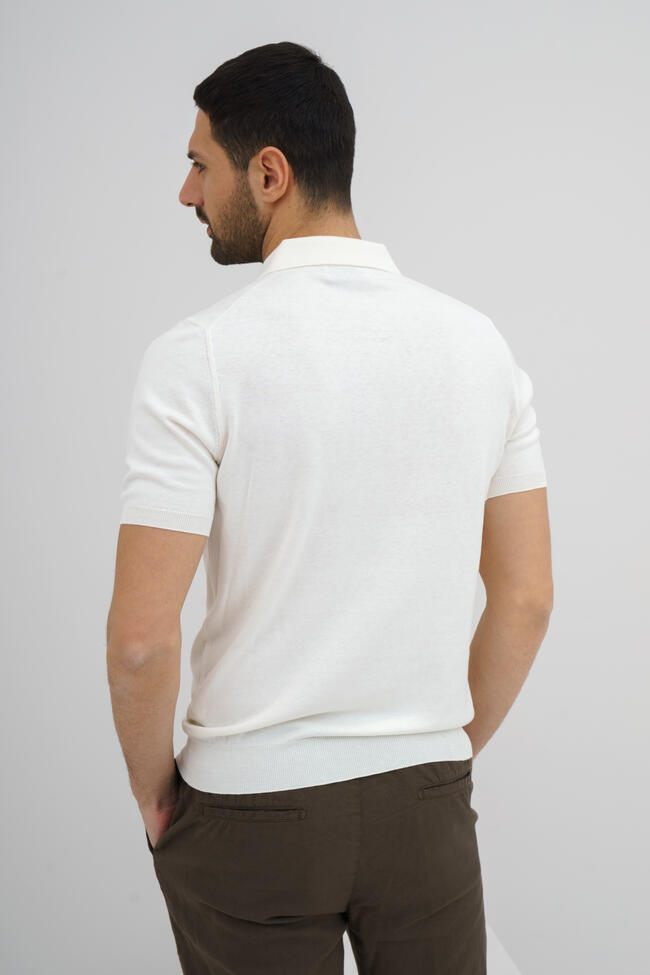 Polo in maglia in seta e cotone ROYAL RED - Ferrante | img vers.1300x/