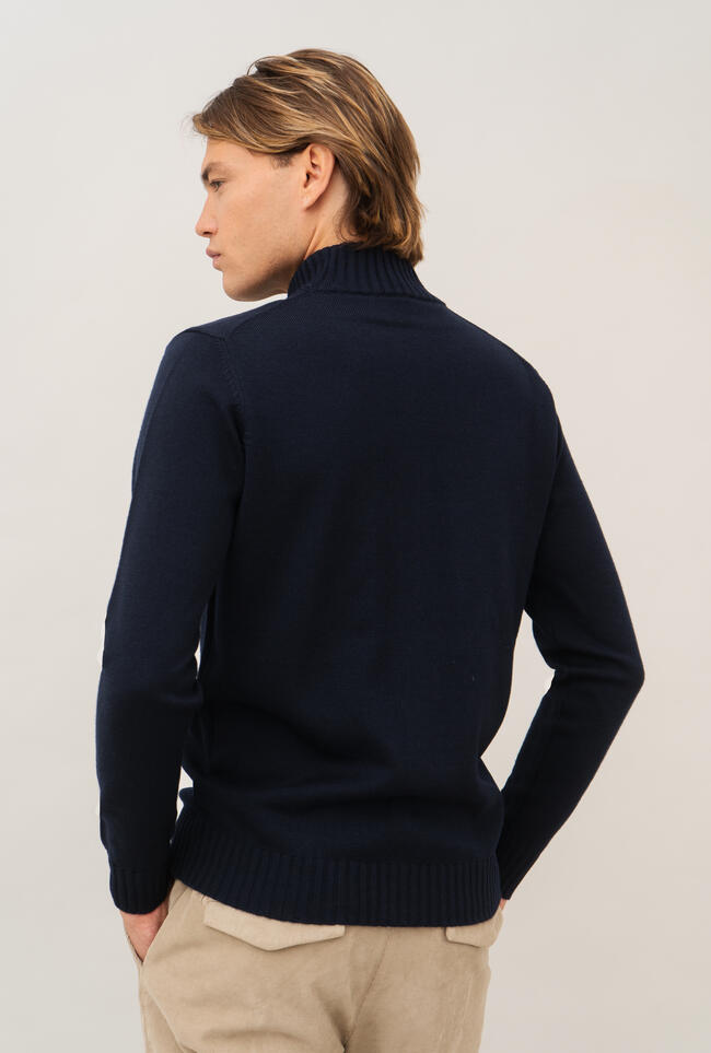 Giacca full zip in lana merino pettinata ESSENTIAL - Ferrante | img vers.1300x/