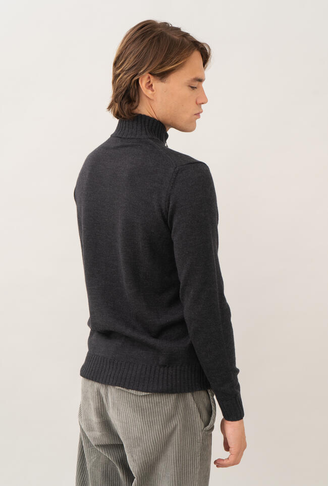 Giacca full zip in lana merino pettinata ESSENTIAL - Ferrante | img vers.1300x/