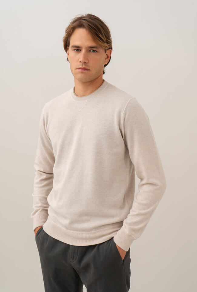 Felpa in maglia girocollo in lana cardata ESSENTIAL - Ferrante | img vers.1300x/