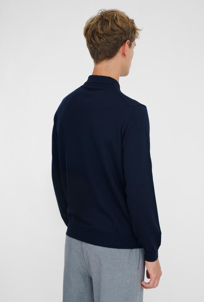 Polo shirt in pure worsted wool ESSENTIAL - Ferrante | img vers.1300x/