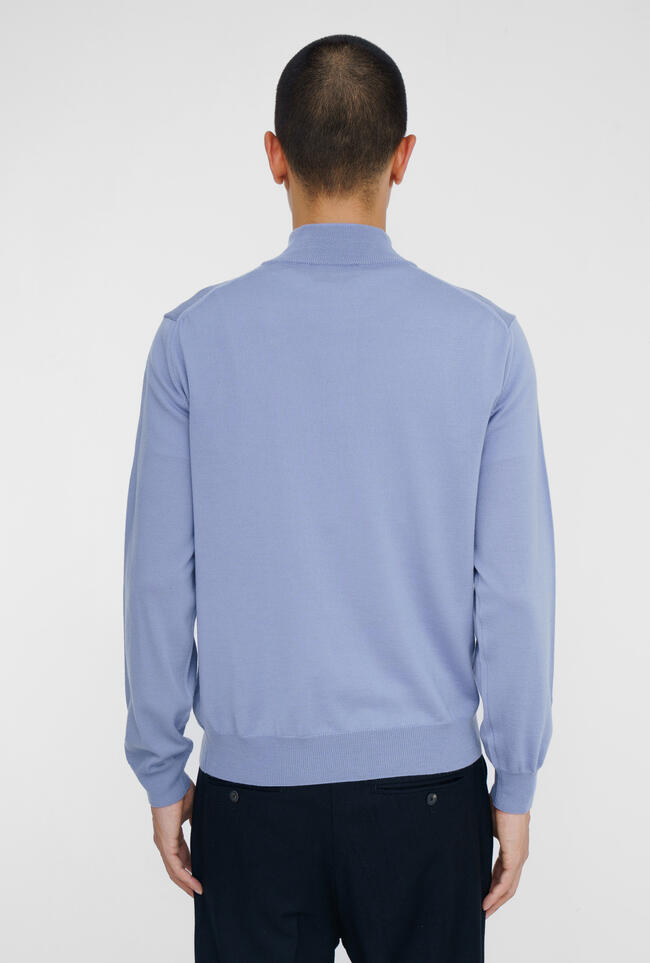 Serafino zip in pura lana pettinata ESSENTIAL - Ferrante | img vers.1300x/
