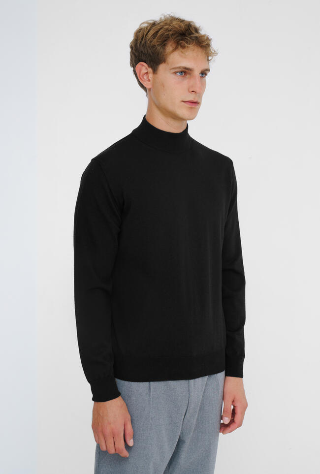 Half-neck in worsted wool ESSENTIAL - Ferrante | img vers.1300x/