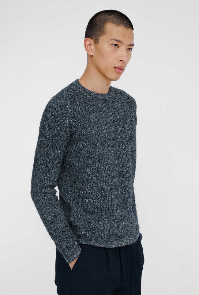English knit raglan crew neck ROYAL RED - Ferrante | img vers.1300x/