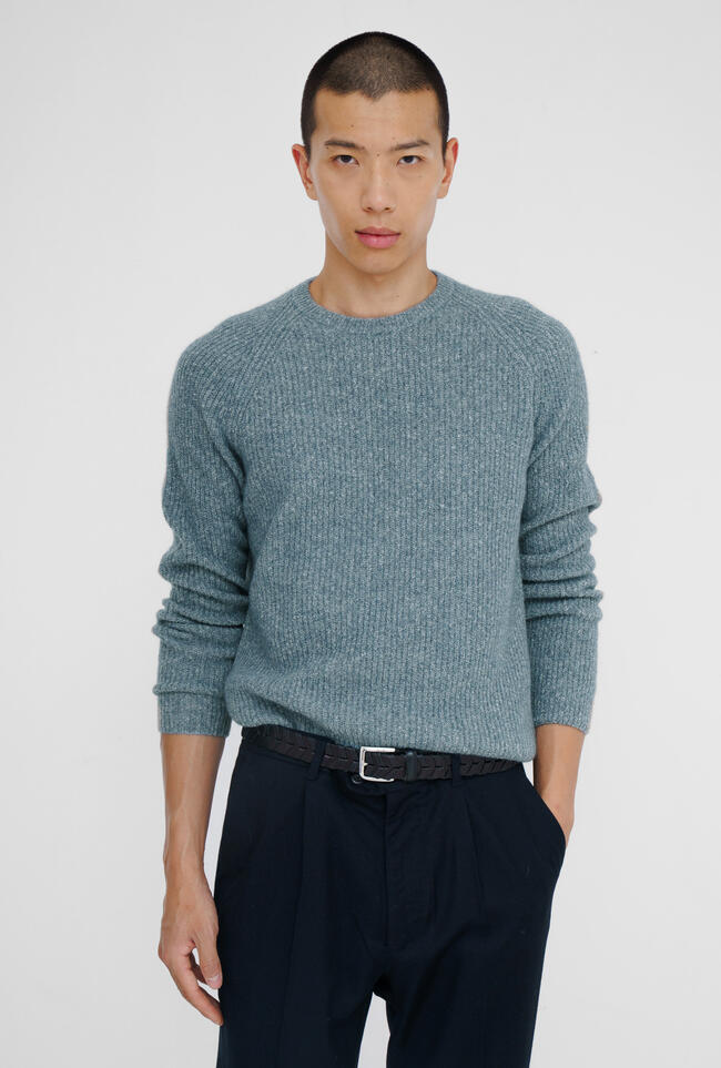 English knit raglan crew neck ROYAL RED - Ferrante | img vers.1300x/