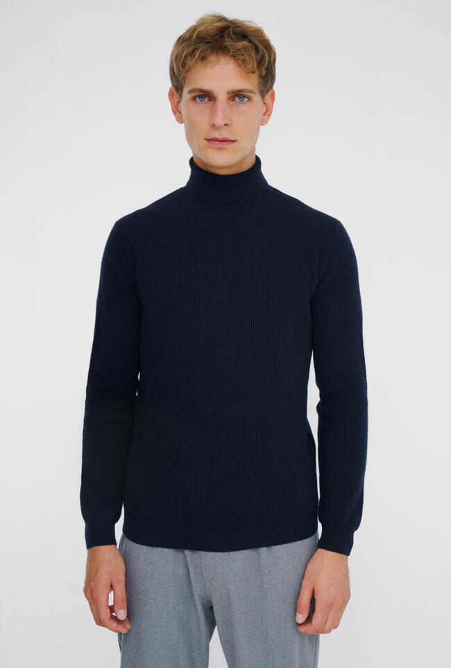 Dolcevita in maglia inglese lana e cashmere ROYAL RED - Ferrante | img vers.1300x/