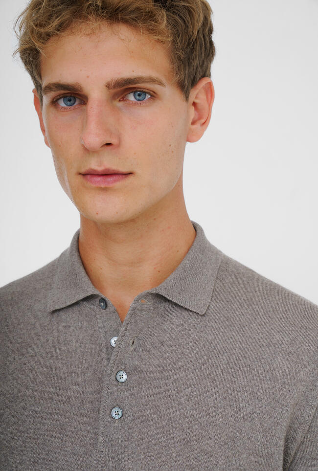 Polo shirt in pure worsted wool ESSENTIAL - Ferrante | img vers.1300x/