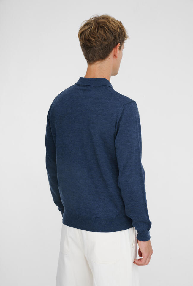 Polo shirt in pure worsted wool ESSENTIAL - Ferrante | img vers.1300x/