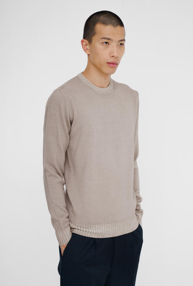 Garment-dyed wool crew neck ESSENTIAL - Ferrante | img vers.1300x/