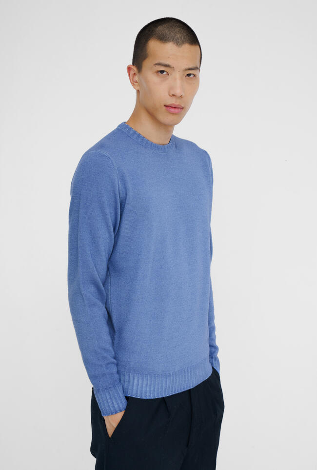 Garment-dyed wool crew neck ESSENTIAL - Ferrante | img vers.1300x/