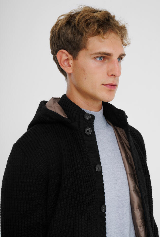 Knitted jacket with hood MAIN - Ferrante | img vers.1300x/