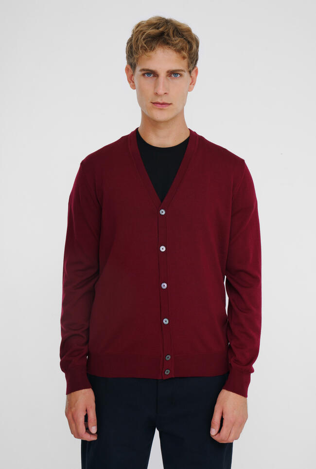 Pure worsted wool cardigan ESSENTIAL - Ferrante | img vers.1300x/