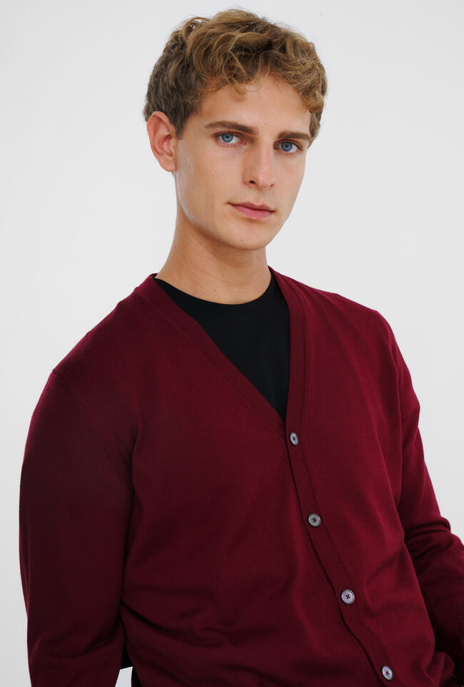 Pure worsted wool cardigan ESSENTIAL - Ferrante | img vers.1300x/