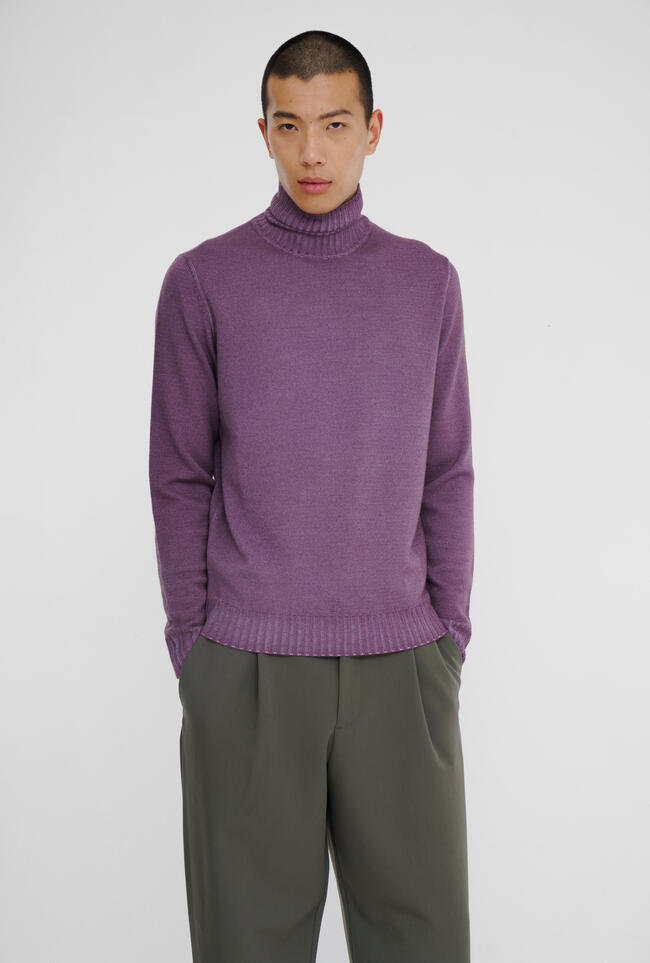 Garment-dyed wool turtleneck ESSENTIAL - Ferrante | img vers.1300x/