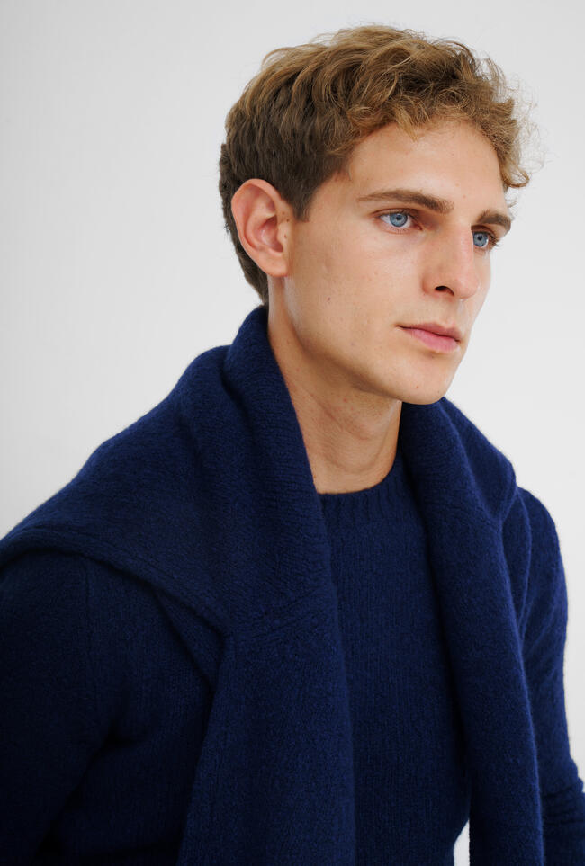 Girocollo in cashmere malfilè ROYAL RED - Ferrante | img vers.1300x/