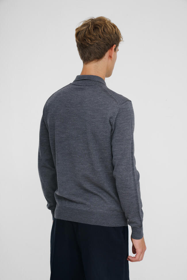 Polo shirt in pure worsted wool ESSENTIAL - Ferrante | img vers.1300x/