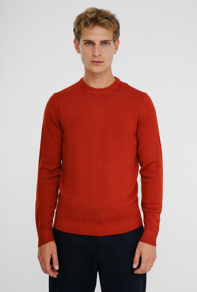 Garment-dyed wool crew neck ESSENTIAL - Ferrante | img vers.1300x/