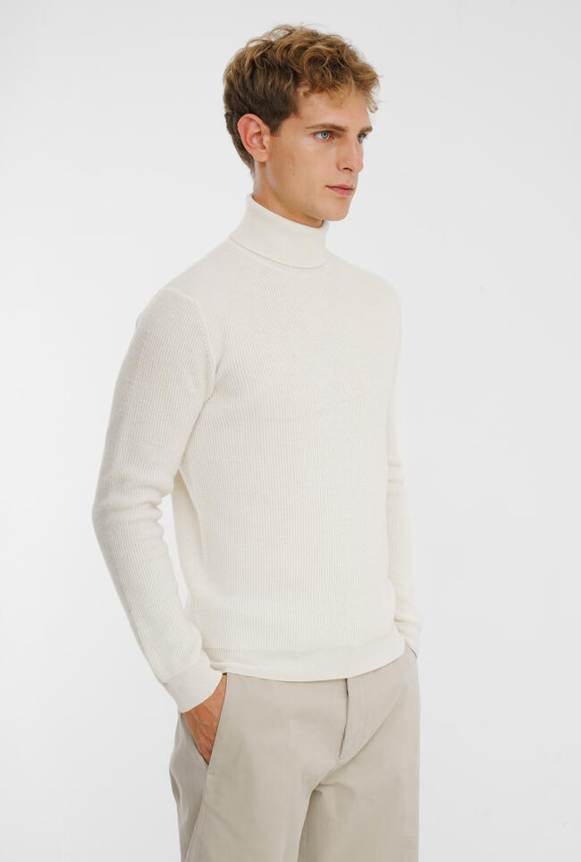 Dolcevita in maglia inglese lana e cashmere ROYAL RED - Ferrante | img vers.1300x/
