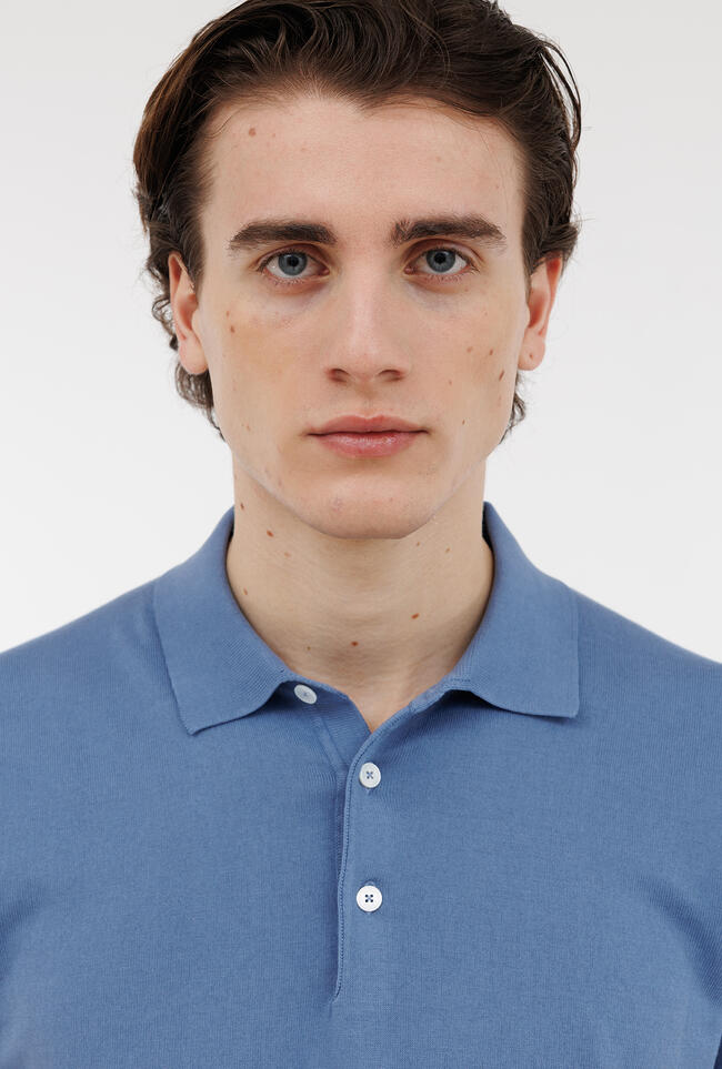Polo tinta in puro cotone ESSENTIAL - Ferrante | img vers.1300x/