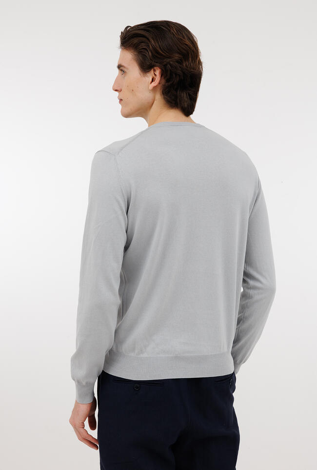 Pullover tinto in puro cotone ESSENTIAL - Ferrante | img vers.1300x/