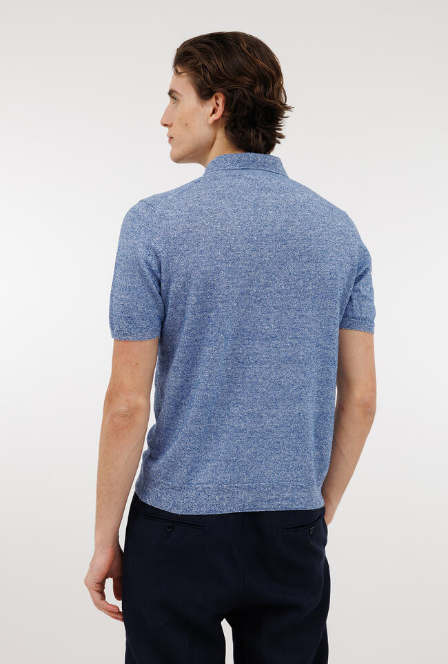 Polo in misto lino ROYAL RED - Ferrante | img vers.1300x/