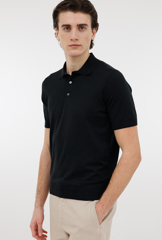 Polo tinta in puro cotone ESSENTIAL - Ferrante | img vers.1300x/