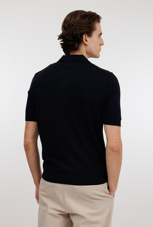 Polo in seta e cotone ROYAL RED - Ferrante | img vers.1300x/