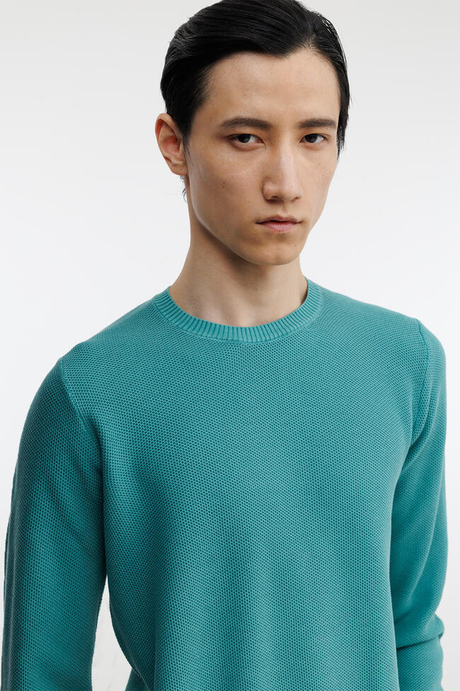 Girocollo in puro cotone delavè ESSENTIAL - Ferrante | img vers.1300x/