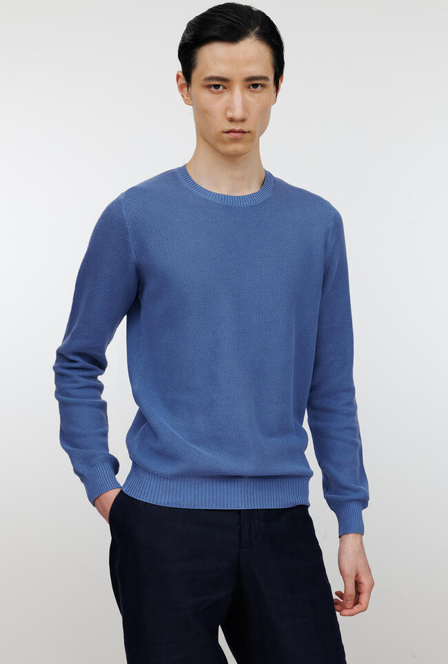 Girocollo in puro cotone delavè ESSENTIAL - Ferrante | img vers.1300x/