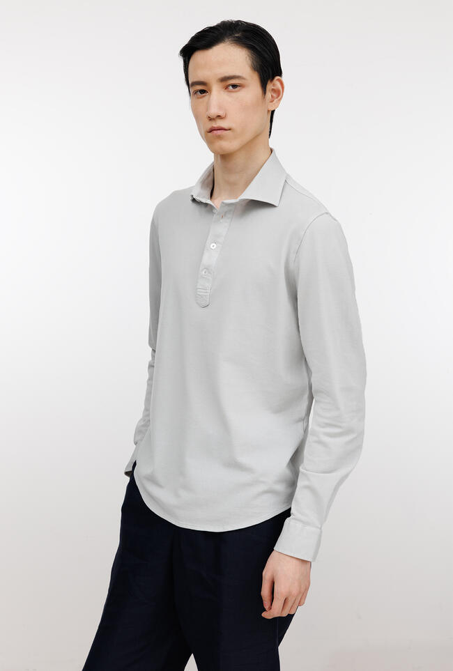 Polo tinta delavè ROYAL RED - Ferrante | img vers.1300x/