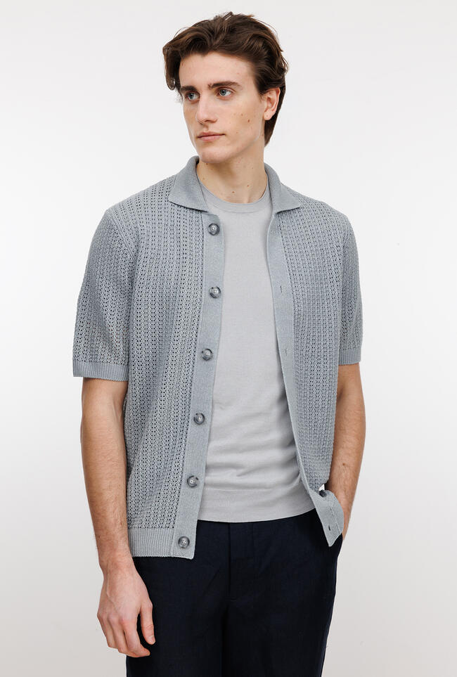 Openwork shirt ROYAL RED - Ferrante | img vers.1300x/