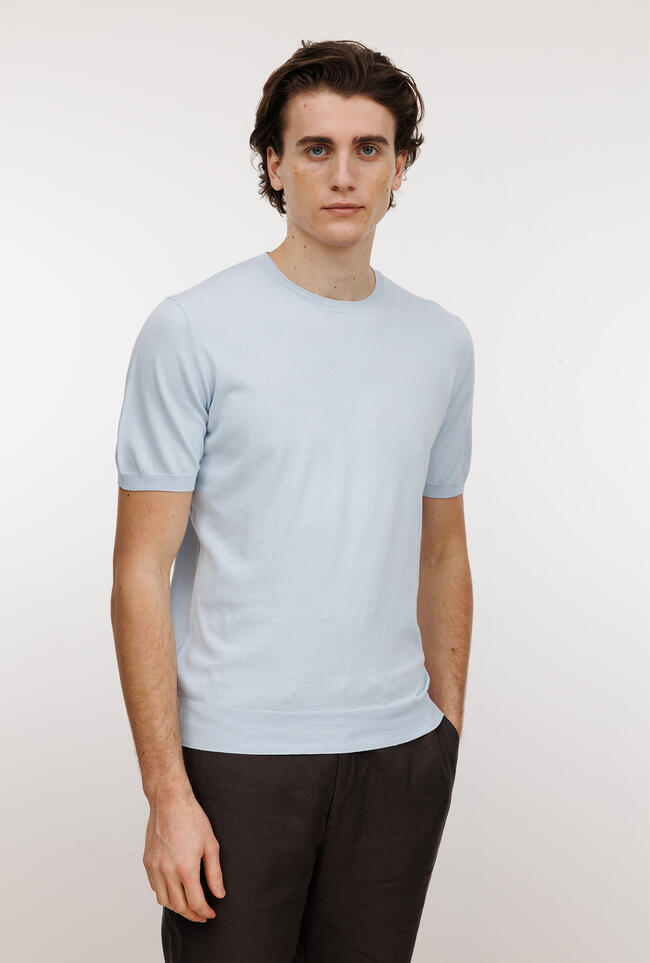 Girocollo mezza manica in puro cotone ESSENTIAL - Ferrante | img vers.1300x/