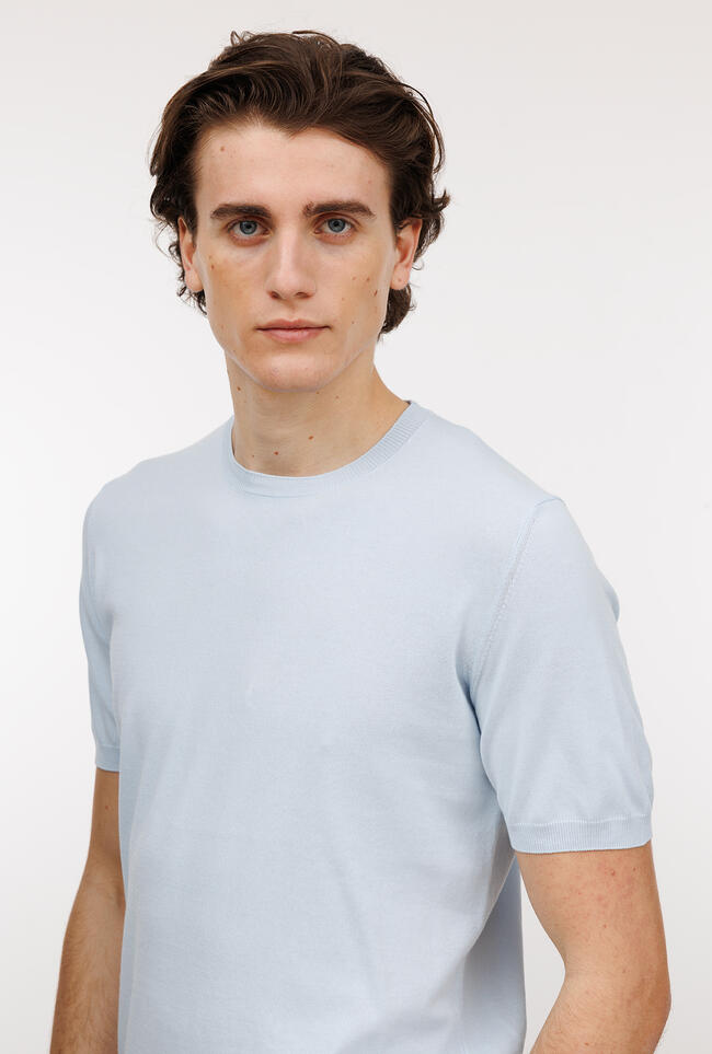 Girocollo mezza manica in puro cotone ESSENTIAL - Ferrante | img vers.1300x/