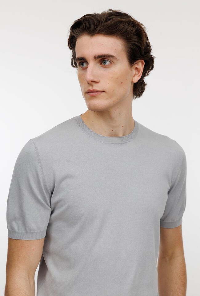 Girocollo mezza manica in puro cotone ESSENTIAL - Ferrante | img vers.1300x/