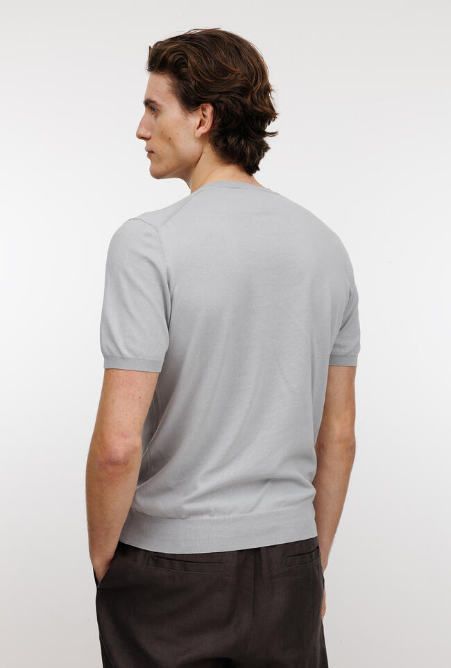 Girocollo mezza manica in puro cotone ESSENTIAL - Ferrante | img vers.1300x/