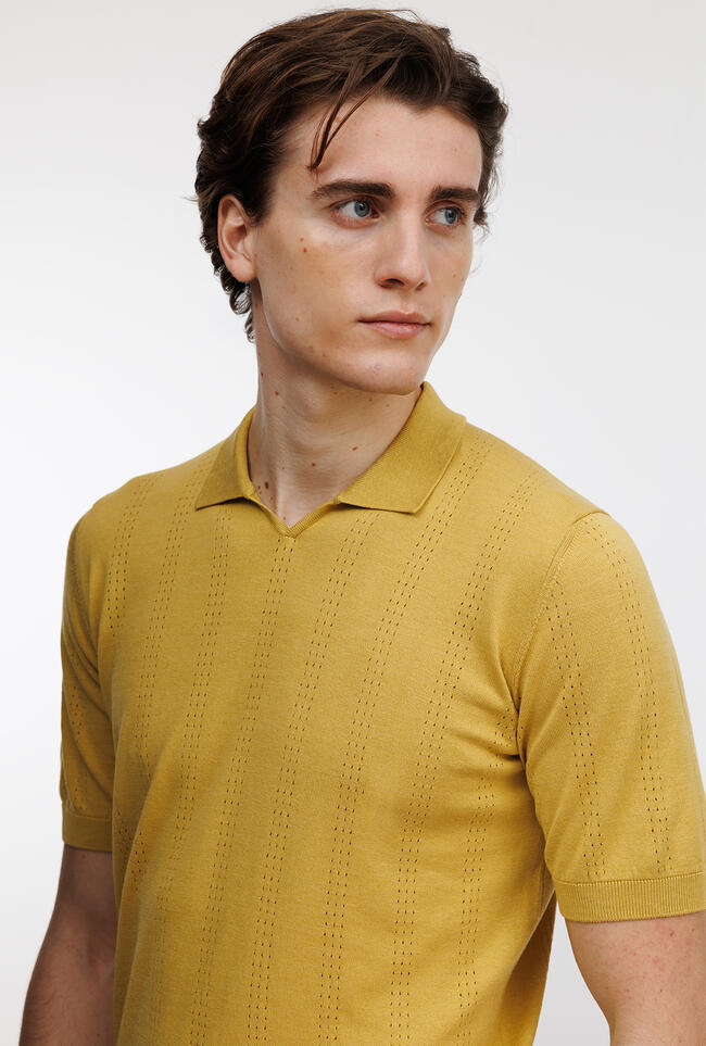 Silk and cotton polo ROYAL RED - Ferrante | img vers.1300x/