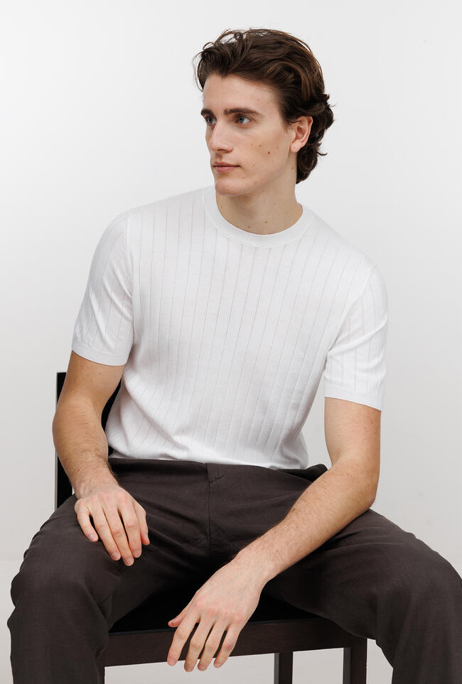 Girocollo a coste ROYAL RED - Ferrante | img vers.1300x/