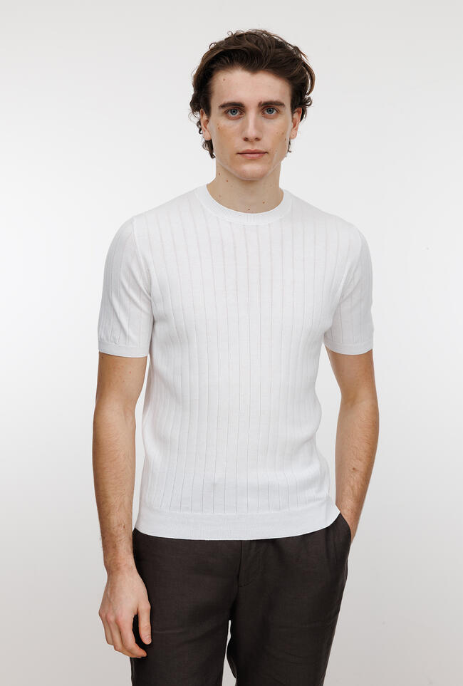 Girocollo a coste ROYAL RED - Ferrante | img vers.1300x/