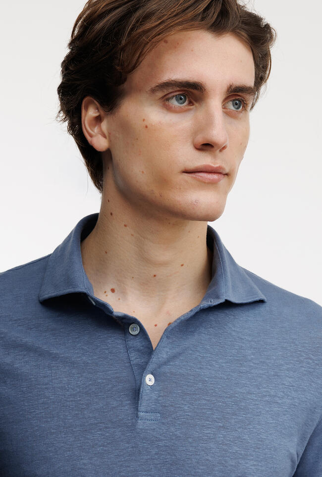 Polo jersey dyed ROYAL RED - Ferrante | img vers.1300x/