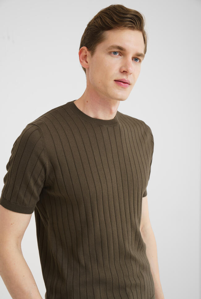 Ribbed crew neck ROYAL RED - Ferrante | img vers.1300x/