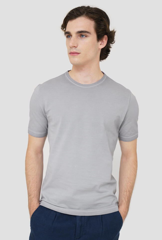 T-shirt in piquet tinta a freddo MAIN - Ferrante | img vers.1300x/