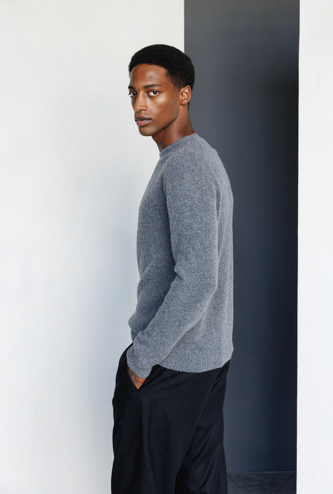 Girocollo bouclè in misto cashmere ROYAL RED - Ferrante | img vers.1300x/
